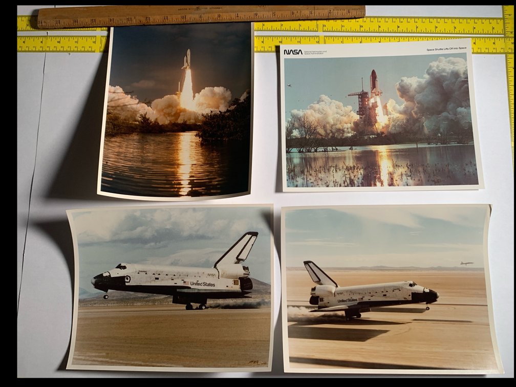 Four 8”x10” Photos Related To the Space Shuttle
