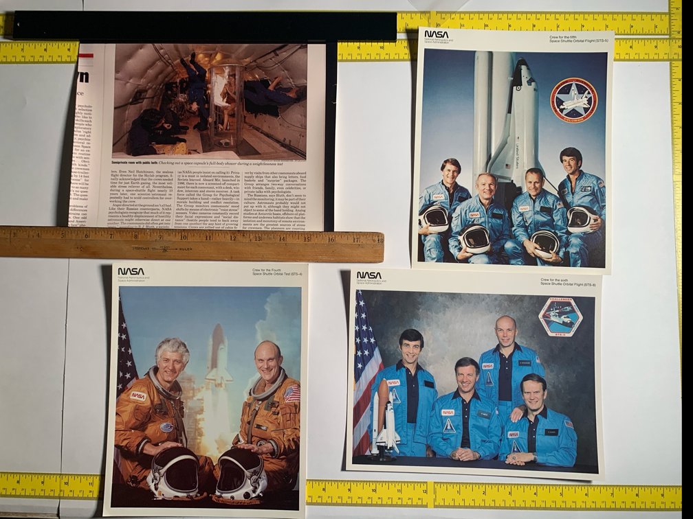 Four NASA Astronaut Photos. One On Board the Skylab