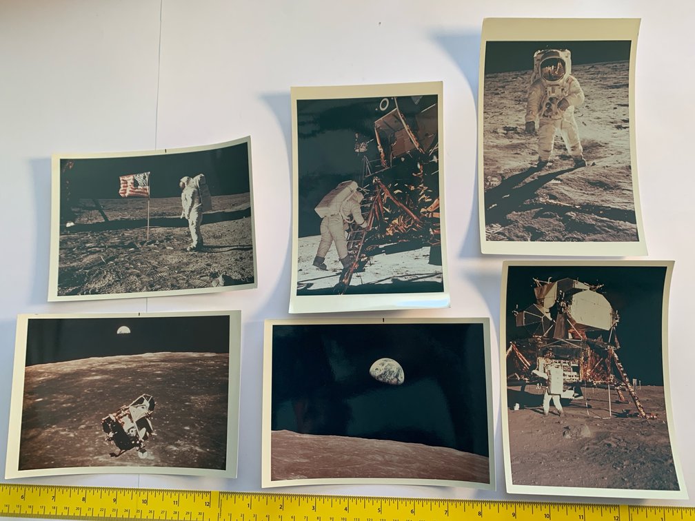Six 5”x7” Prints From the Apollo 11 Moon Landing (1969)