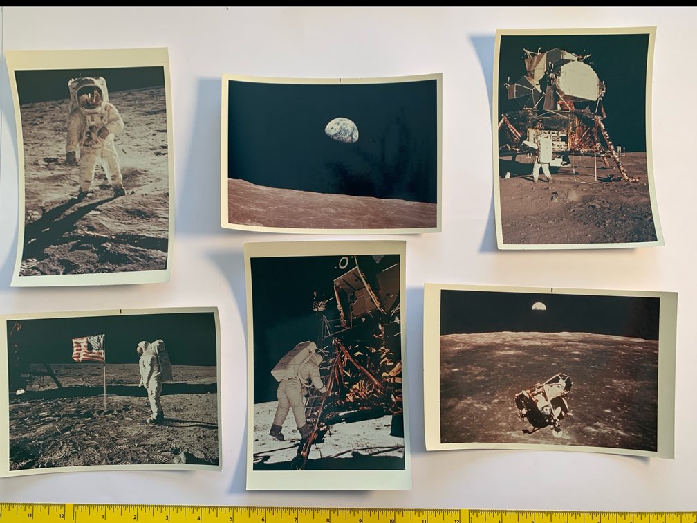 Six 5”x7” Prints From the Apollo 11 Moon Landing (1969)