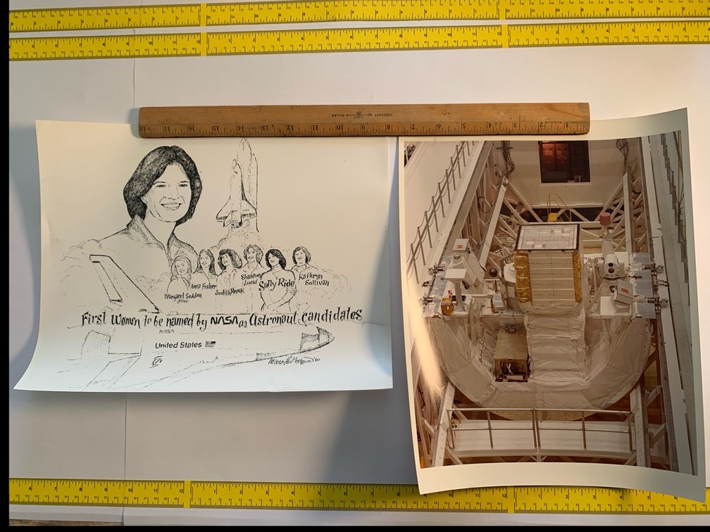 Two 11”x14” Prints. An Inside Look At A Space Shuttle Cargo Bay and the First Women Astronaut Candidates