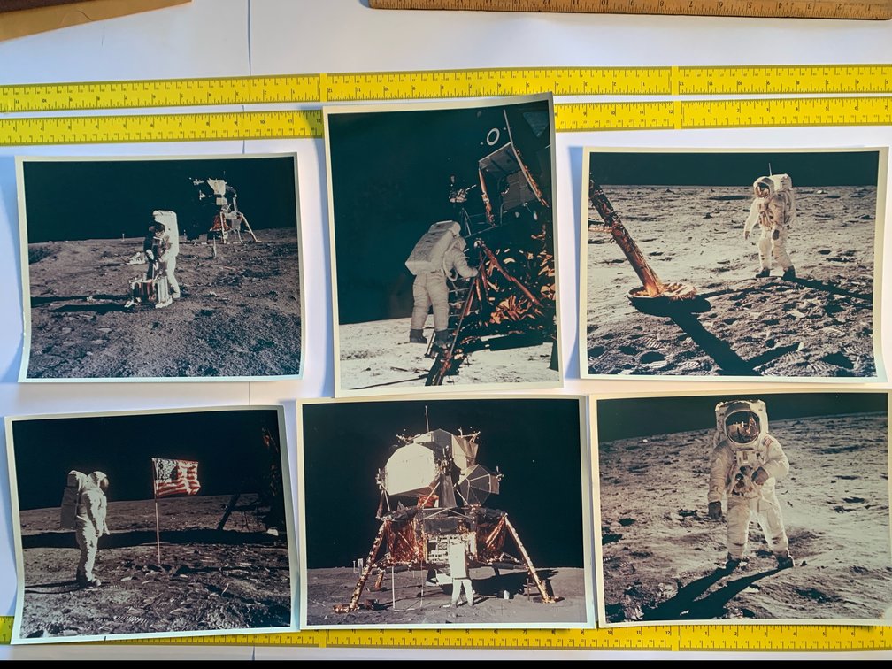 Six 8”x10” Prints Of the Apollo 11 Moon Landing (1969)