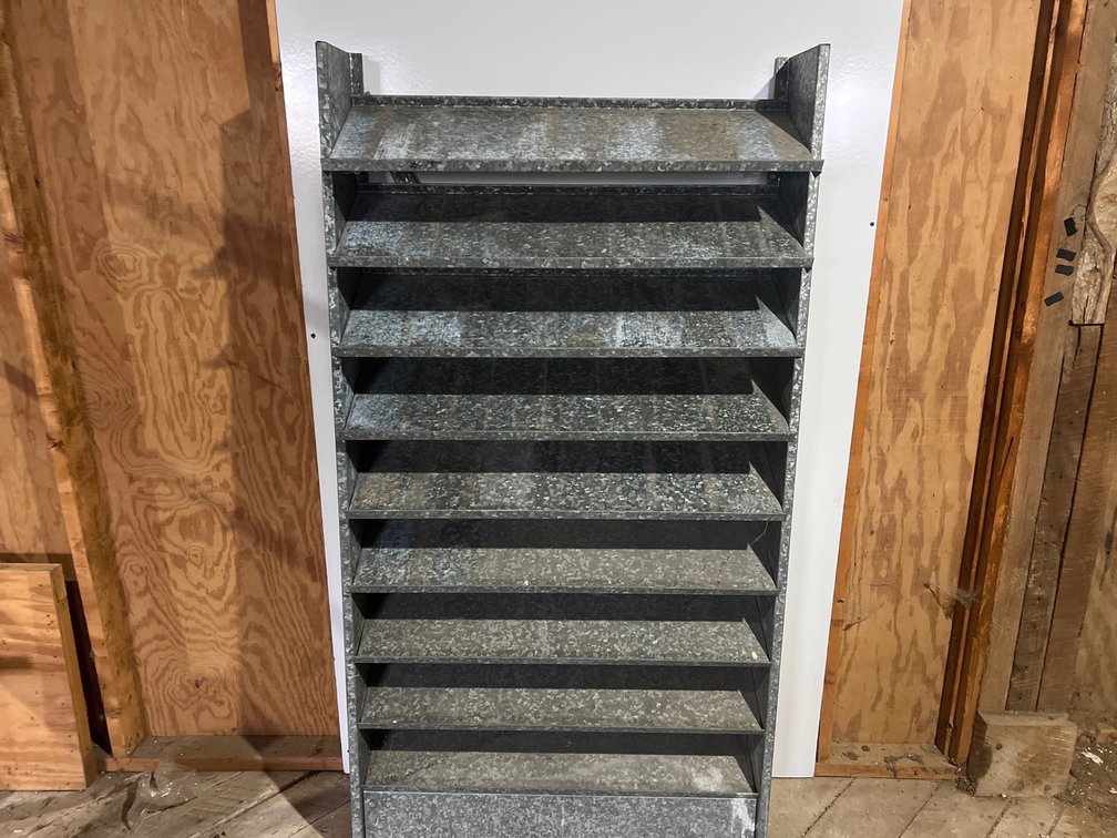 68”H x 36”W x 12”D Galvanized Organizer