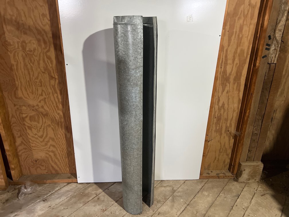 Two Sections 10”Dia. X 5ft Lgth Galvanized Duct