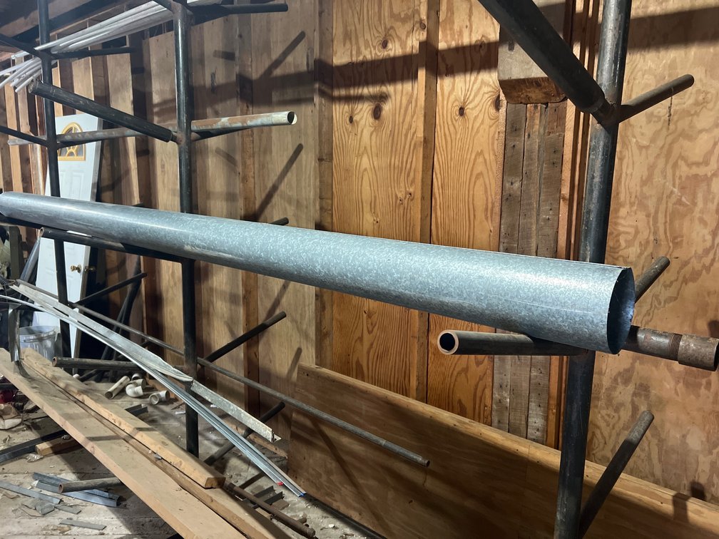 Two Sections of 5”Dia x 120”Lgth Galvanized Duct