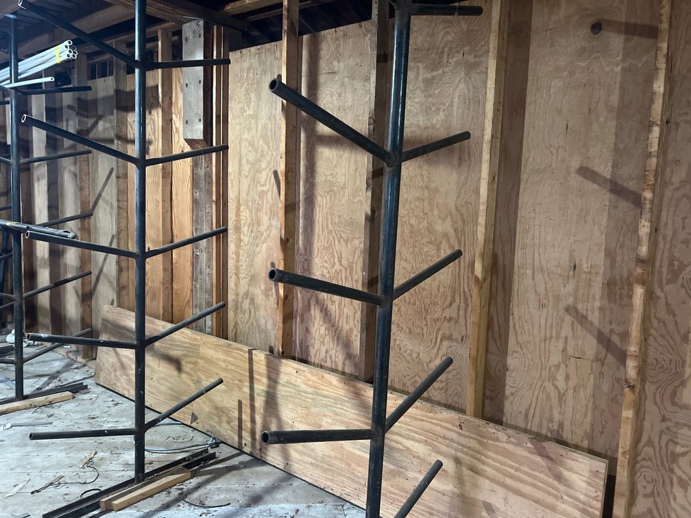 Set of Steel 5 Shelf Pipe Racks 108.5”Hx40.5”Deep