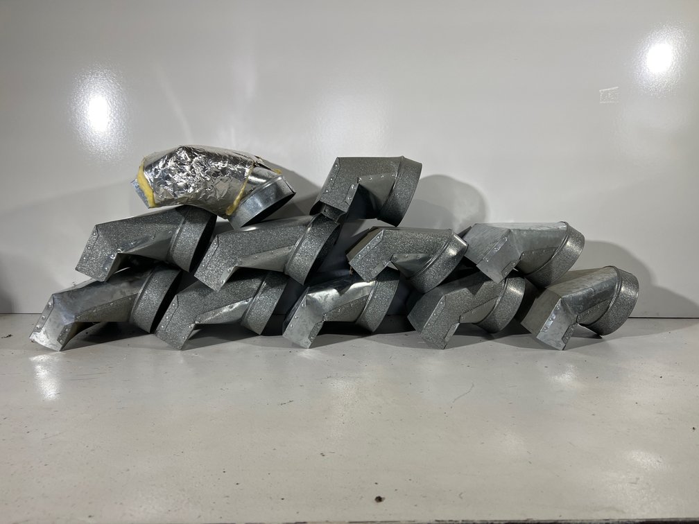 Lot of 11 Galvanized 2.25”xx12”x6” Duct Ends