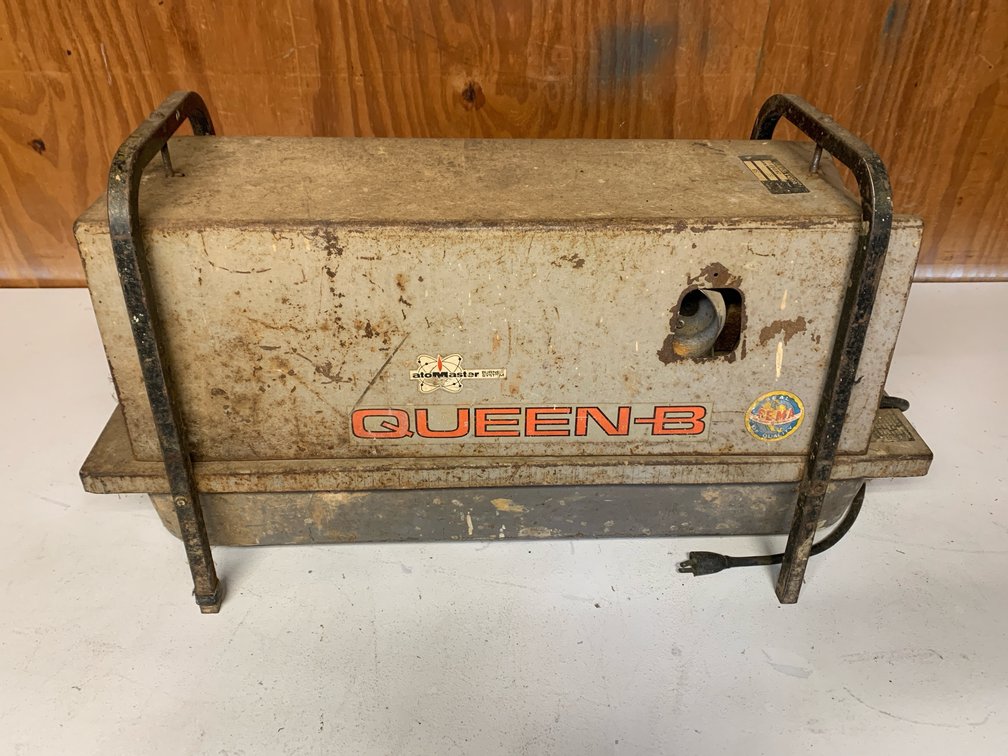 Queen B Space Heater. 29” Long. 12” Wide. 16” Tall. Untested.
