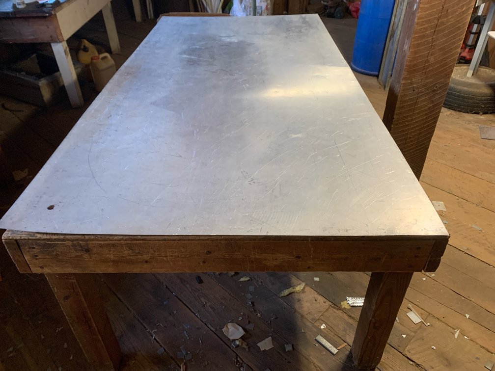 Work Table From A Sheet Metal Shop. 48” Wide 96” Long
