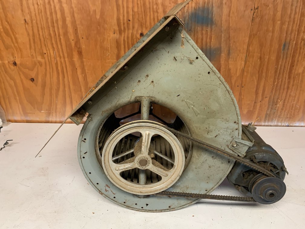 Blower With Electric Motor. Works. Front Of The Unit Is 18 1/2”x18 1/2”