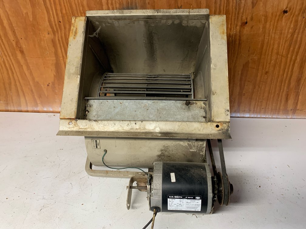 Blower With Electric Motor. Works. Front Of The Unit Is 16 1/8”x19 3/8”