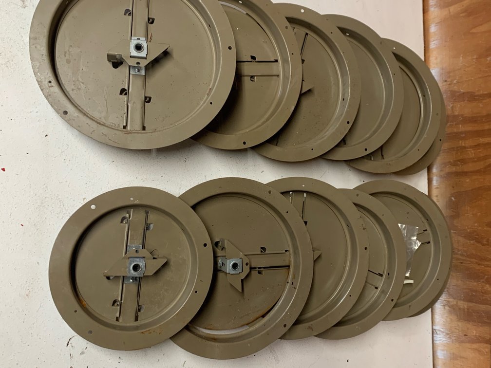 Eleven New 9 5/8” Diameter Dampers and One 7 5/8” Diameter Damper