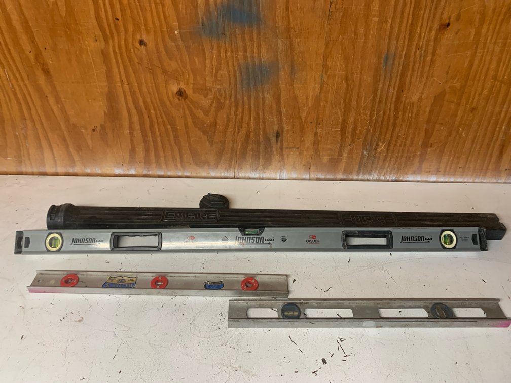 Three Levels. 48” Johnson With Case and Two 24”