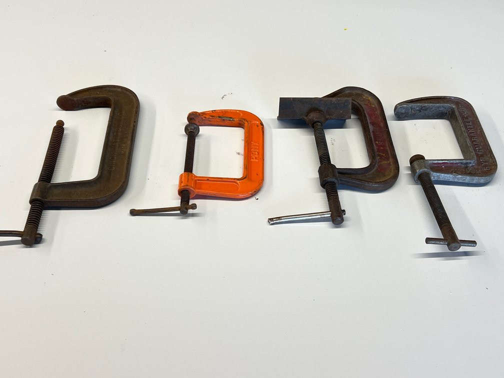 Lot of Four “C” Clamps - 3 are 4” & 1 is 6”