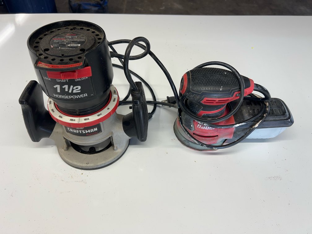 Craftsman 1.5hp 25000 R.P.M Router & Bauer Hand Sander