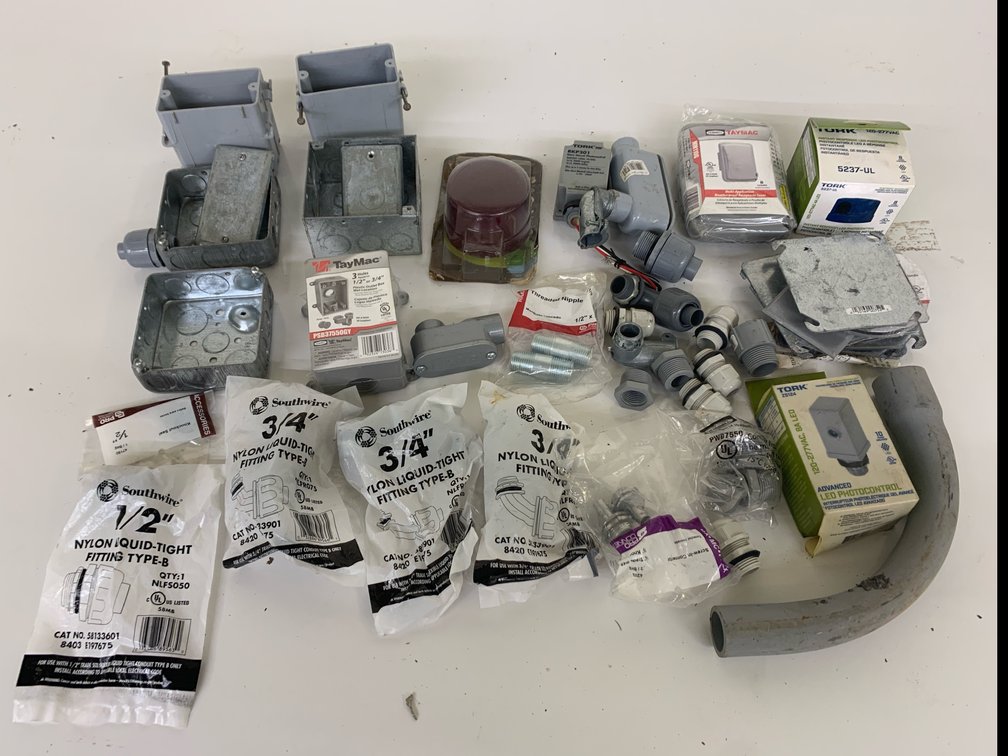 Box Of Assorted Wiring Accessories