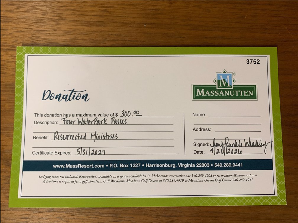Four Passes To The Waterpark At Massanutten Resort. $300 Value