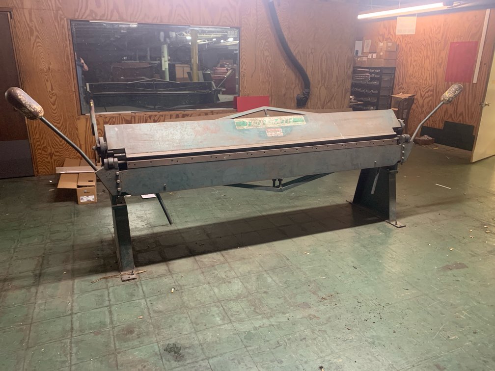 Tenn Smith Metal Brake. 113” Long 44” Tall. Base Is 32” Wide