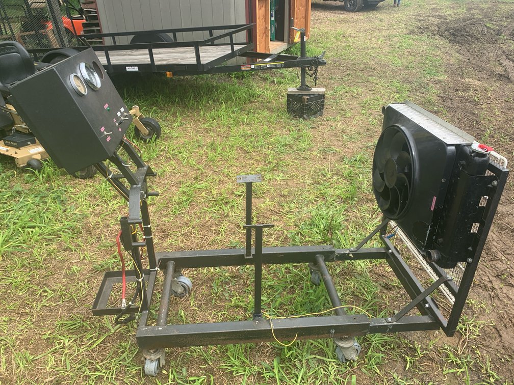 Engine Run Stand For Small Block With Electric And Radiator Hookups and Diagnostic Panel