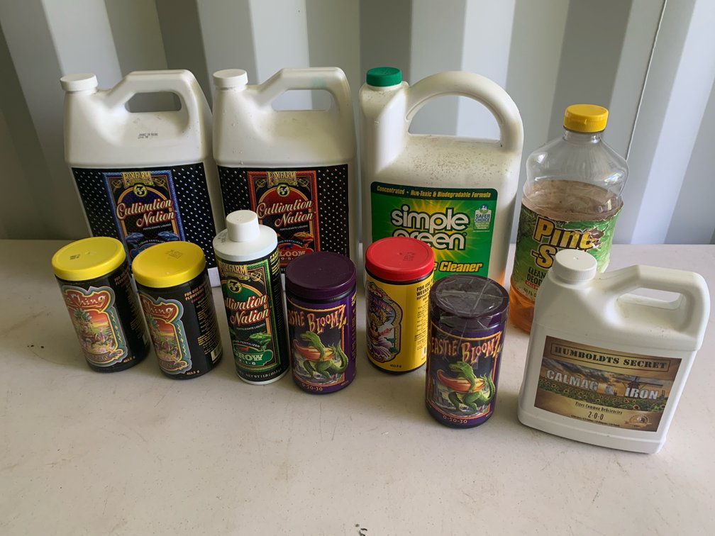 Assortment Of Fertilizers and Cleaners
