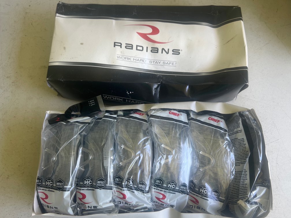 Box of Radians Safety Glasses - Z87.1 Compliant -Impact Resistant