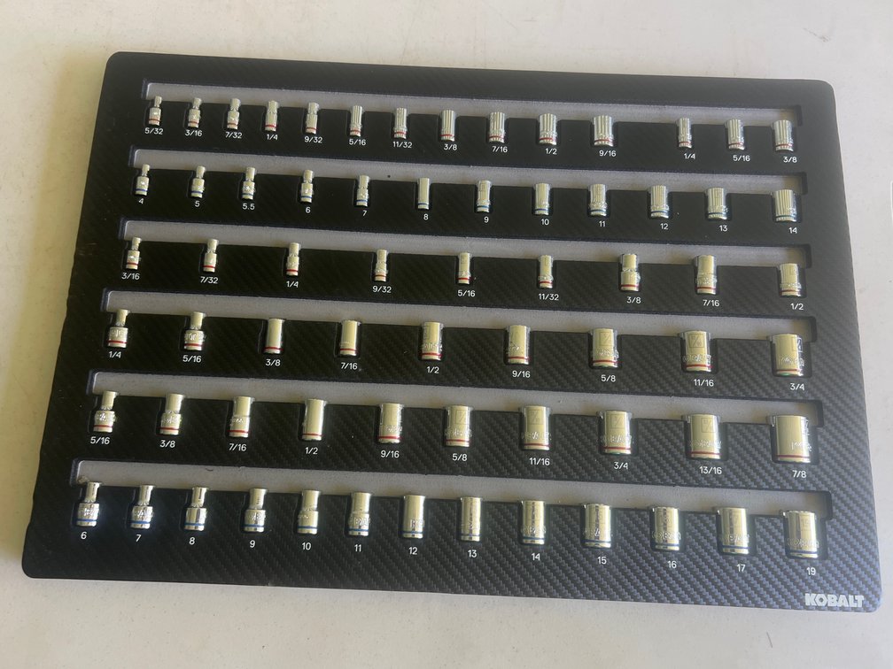 Kobalt Socket Set - Sizes up to 7/8” & 17mm