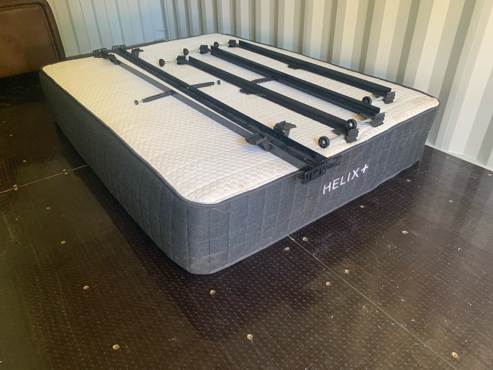 Helix+ Mattress and Adjustable Metal Bed Frame - Mattress Size 80"L x 60"W