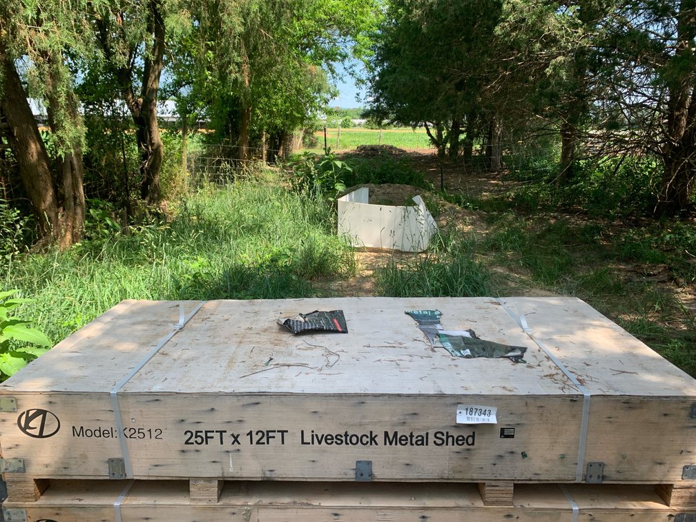 25’x12’ Metal Shed New In Box. Pics Show What It Looks Like Installed