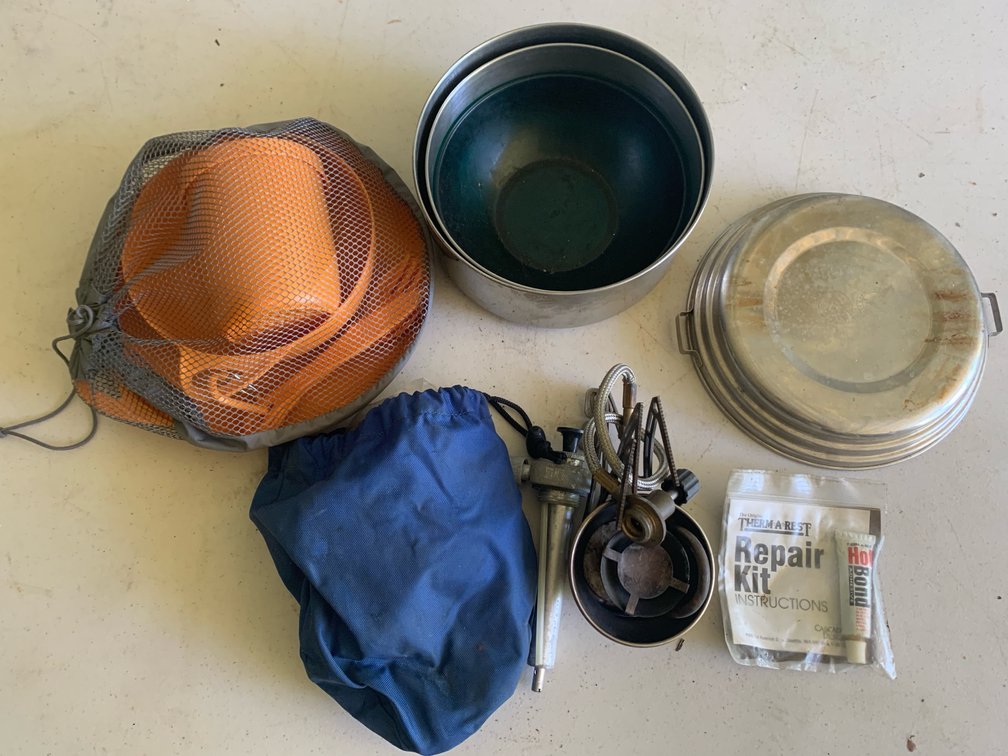 Camping Cookware and Liquid Fuel Stove Set