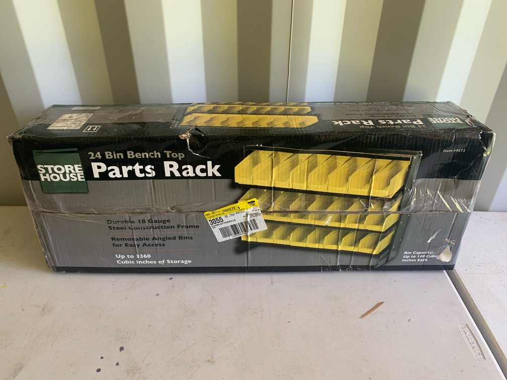 STOREHOUSE 24 Bin Bench Top Parts Rack