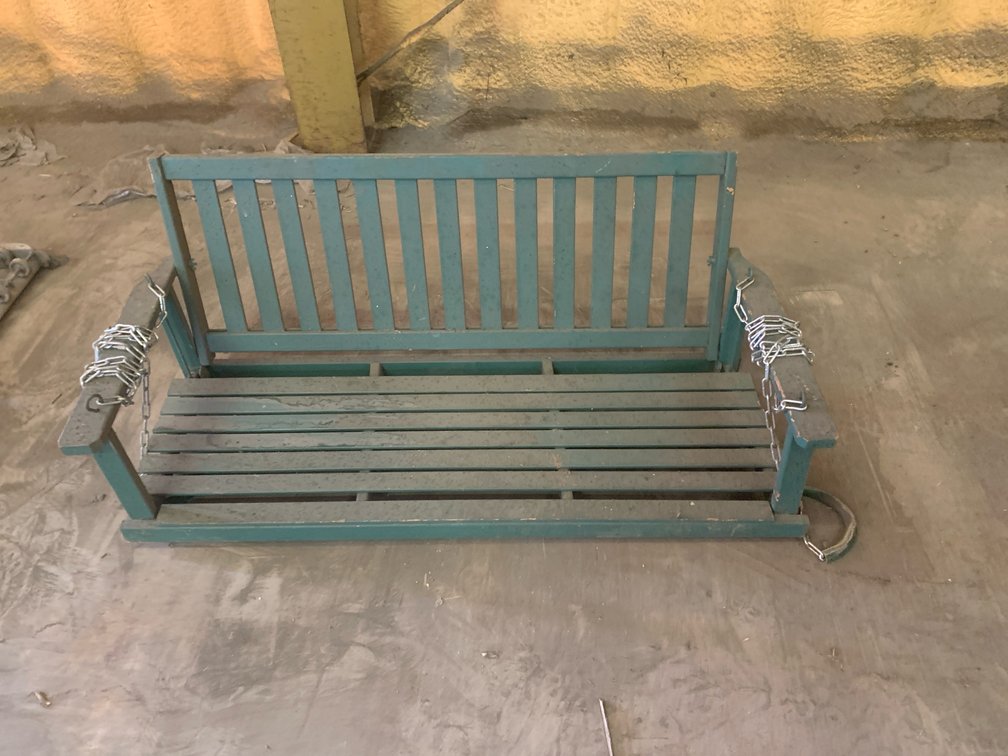 Slatted Wooden Porch Swing 47" Long