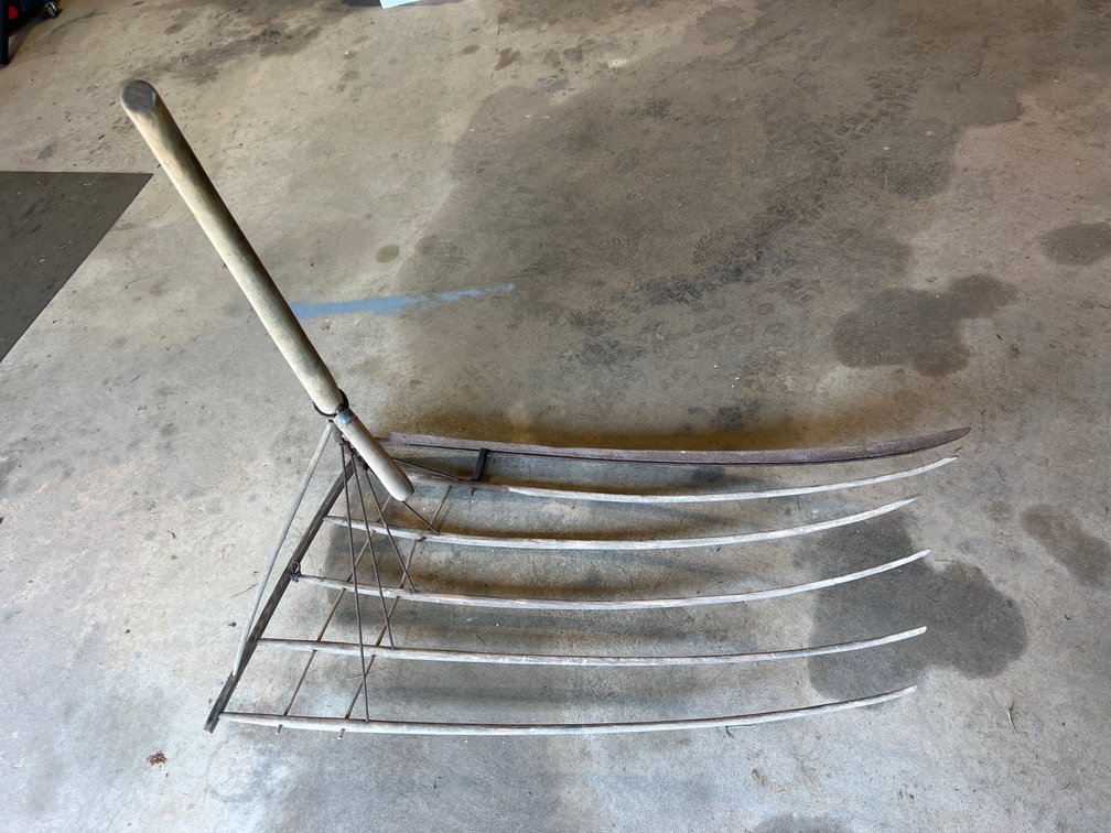Antique Wooden Grain Cradle Scythe