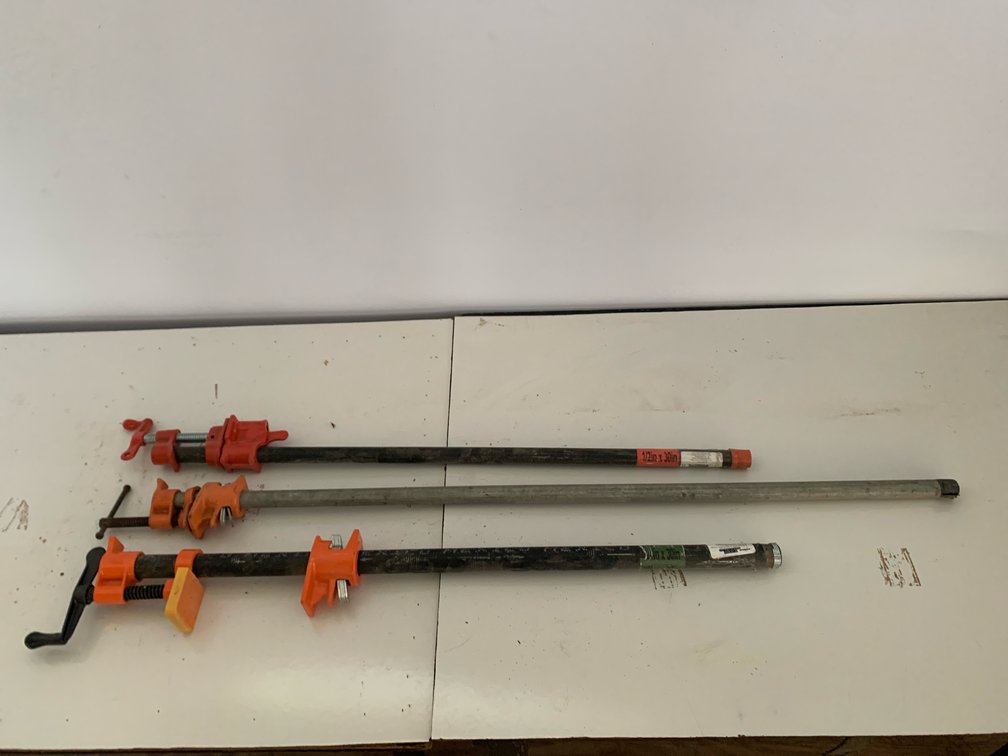 Pony Pipe Clamps Two Are 30” Long, One Is 39”