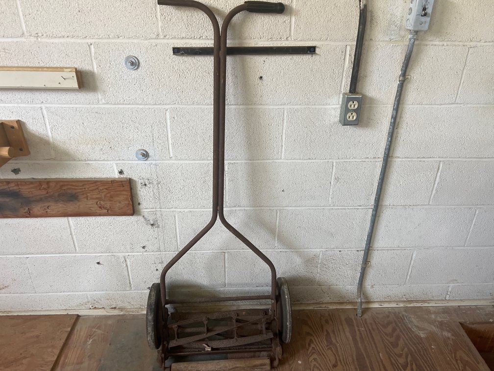 Vintage Manual Push Reel Mower