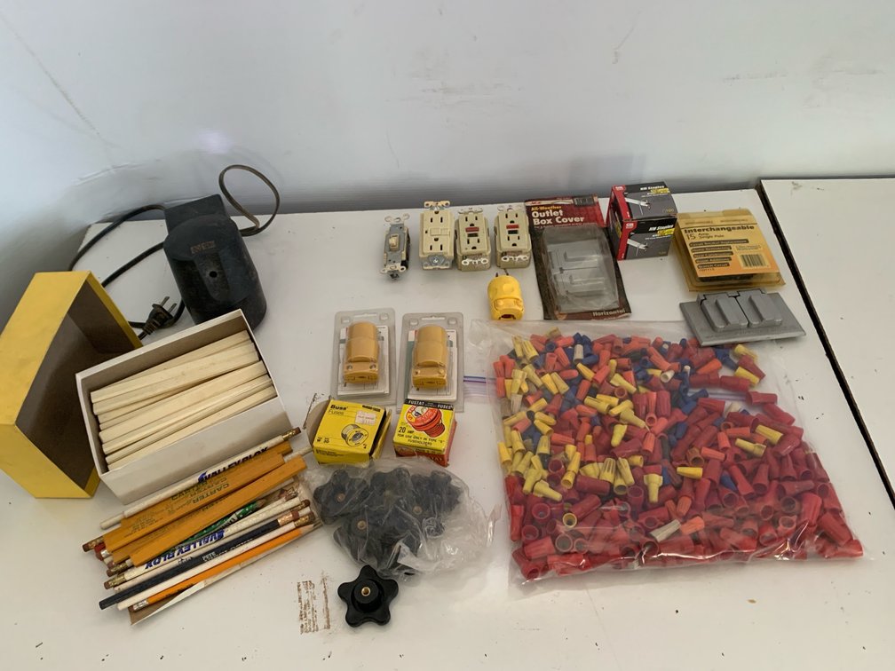 Assorted Electrical Supplies & Boston Office Accessories