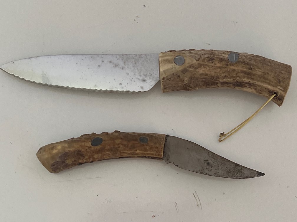 Handmade Antler Handle Fixed Blade Knives