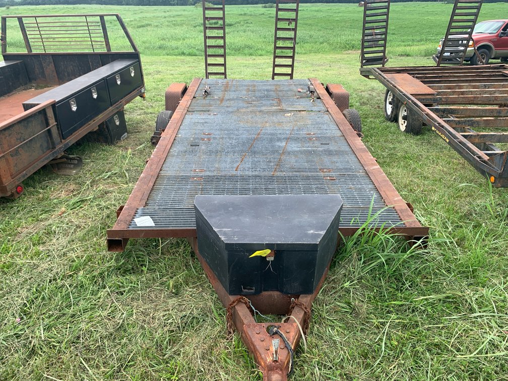Dual Axle Trailer With Steel Bed And Fold Down Ramps