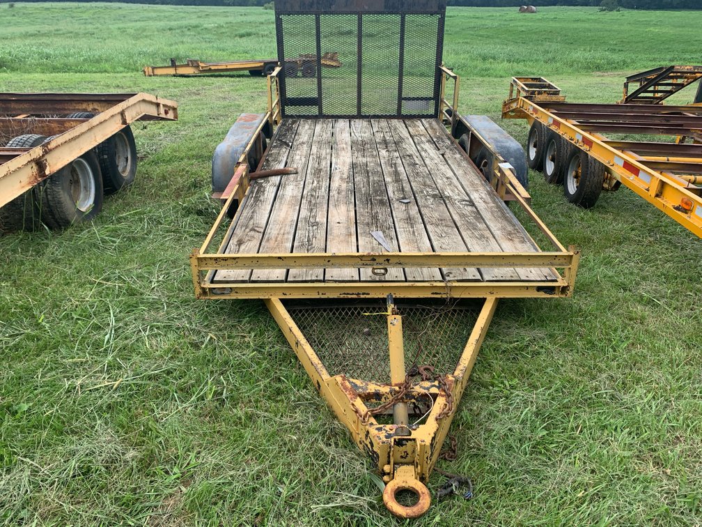 Dual Axle Heavy Duty Trailer With Wood Floor and Fold Down Ramp