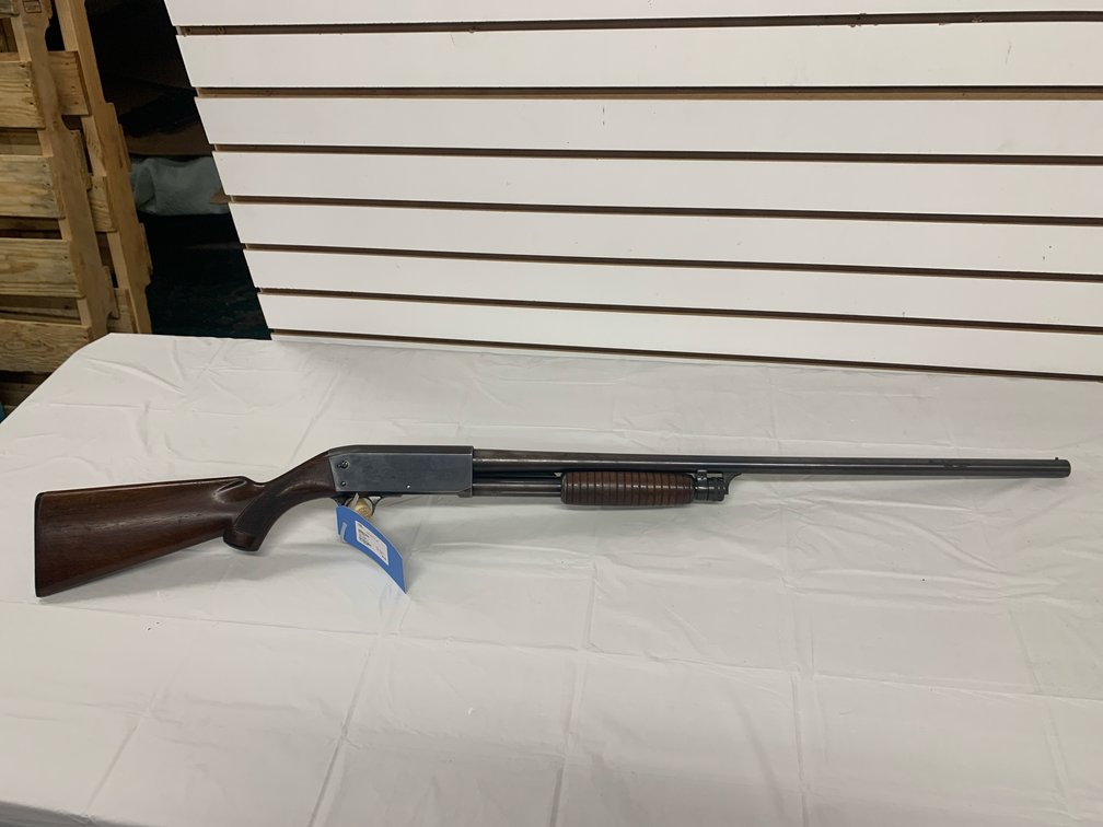 Ithaca Model 37 12 Gauge Pump-Action Shotgun with Engraved Receiver