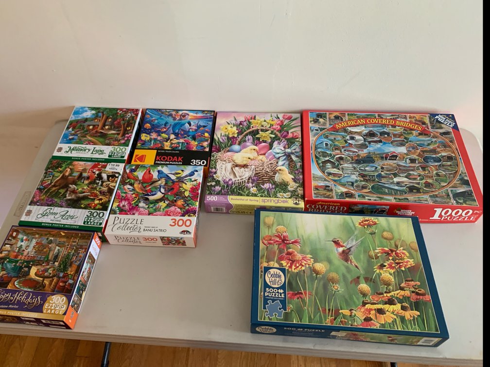 Boxed Jigsaw Puzzles, 300 to 1000 Pieces