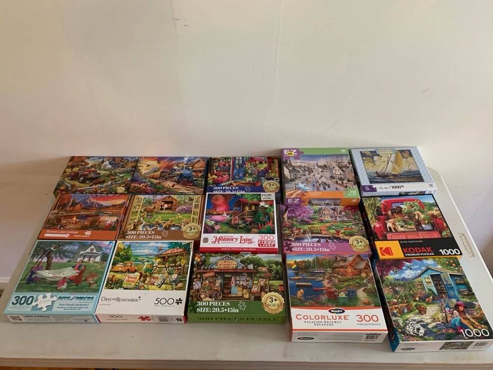 Boxed Jigsaw Puzzles, 300 to 1000 Pieces