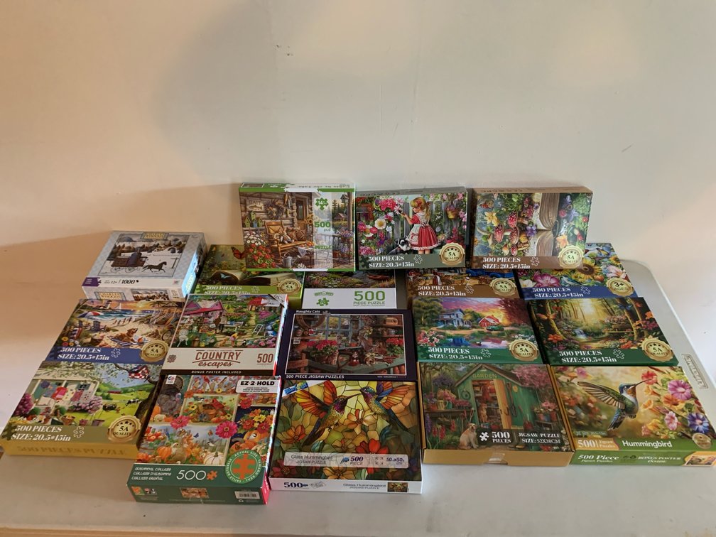 Boxed 500- and 1000-Piece Jigsaw Puzzles