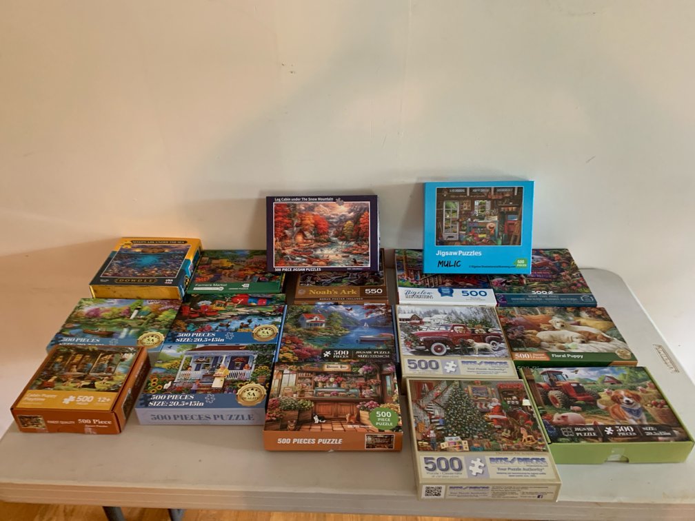 500-Piece and 550-Piece Boxed Jigsaw Puzzles