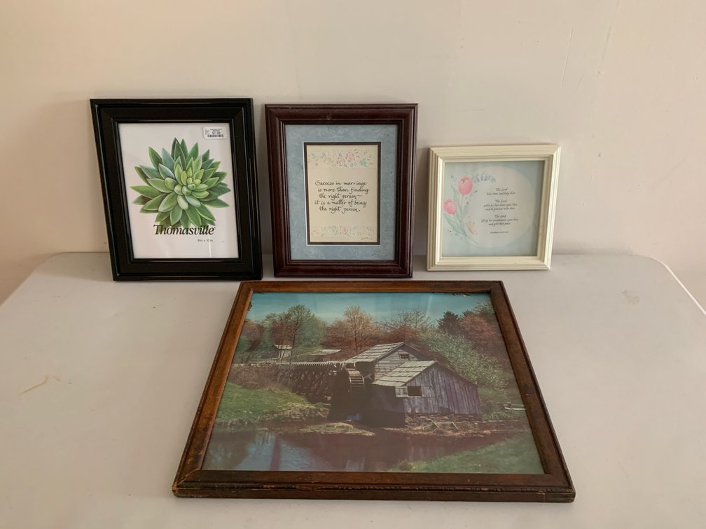 Framed Landscape Print, Quote Prints, and Picture Frame