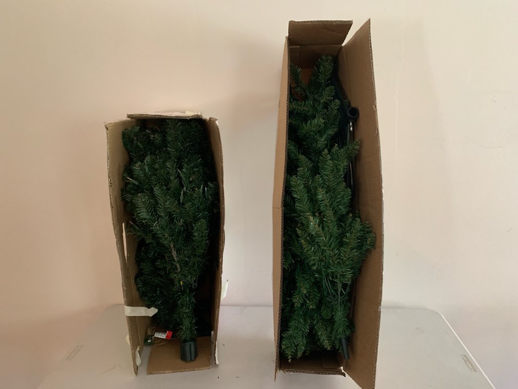 Ashland 4 ft Pre-Lit Hillside Artificial Christmas Tree