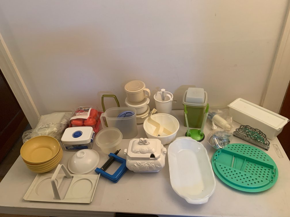 Ceramic Tureen, Baking Dish, and Plastic Kitchenware