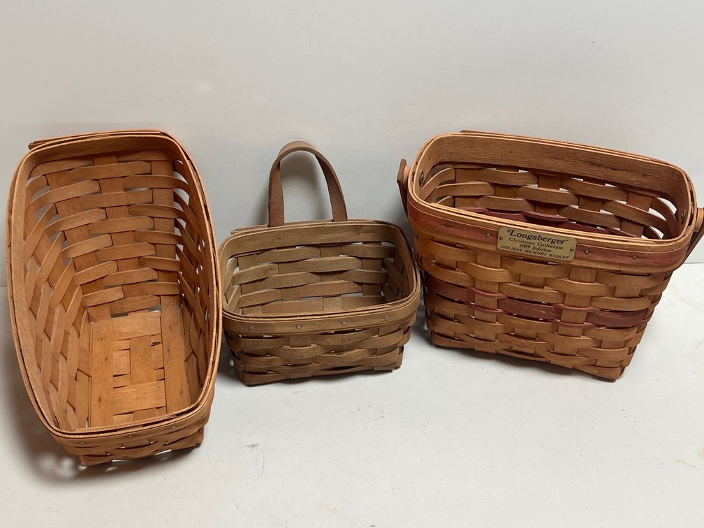 Longaberger Handwoven Wood Splint Baskets