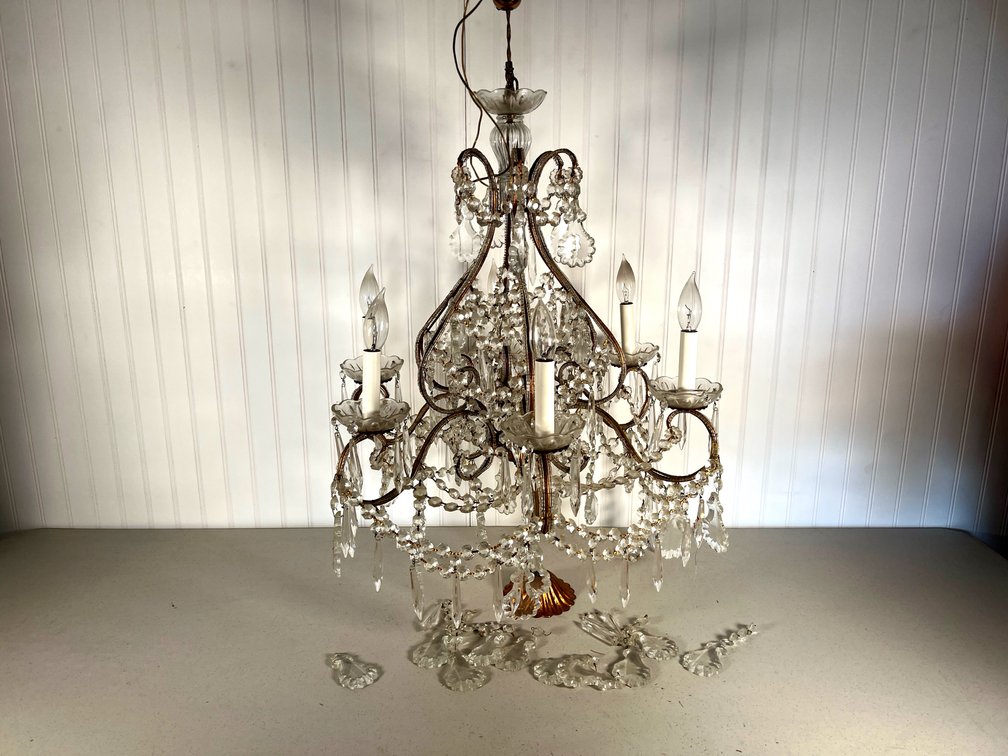 Cut Glass French Style Chandelier (1950’s)