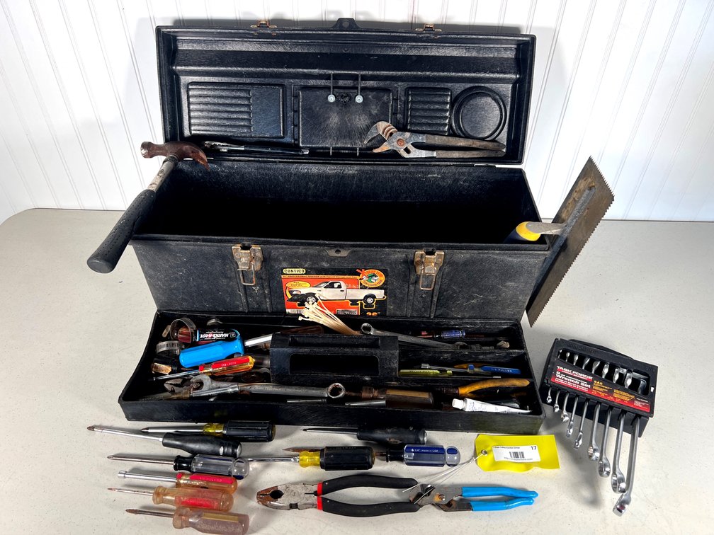 Tool Box with Various Hand Tools