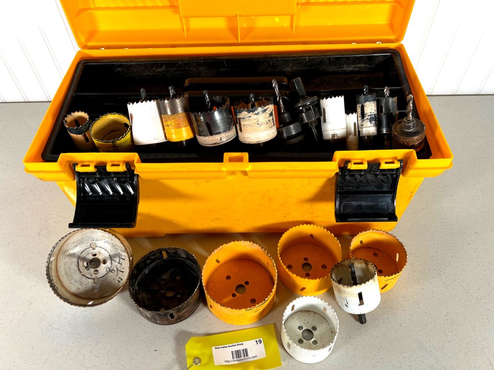 Assorted Hole Saws (5/8” to 4”) with Tool Box
